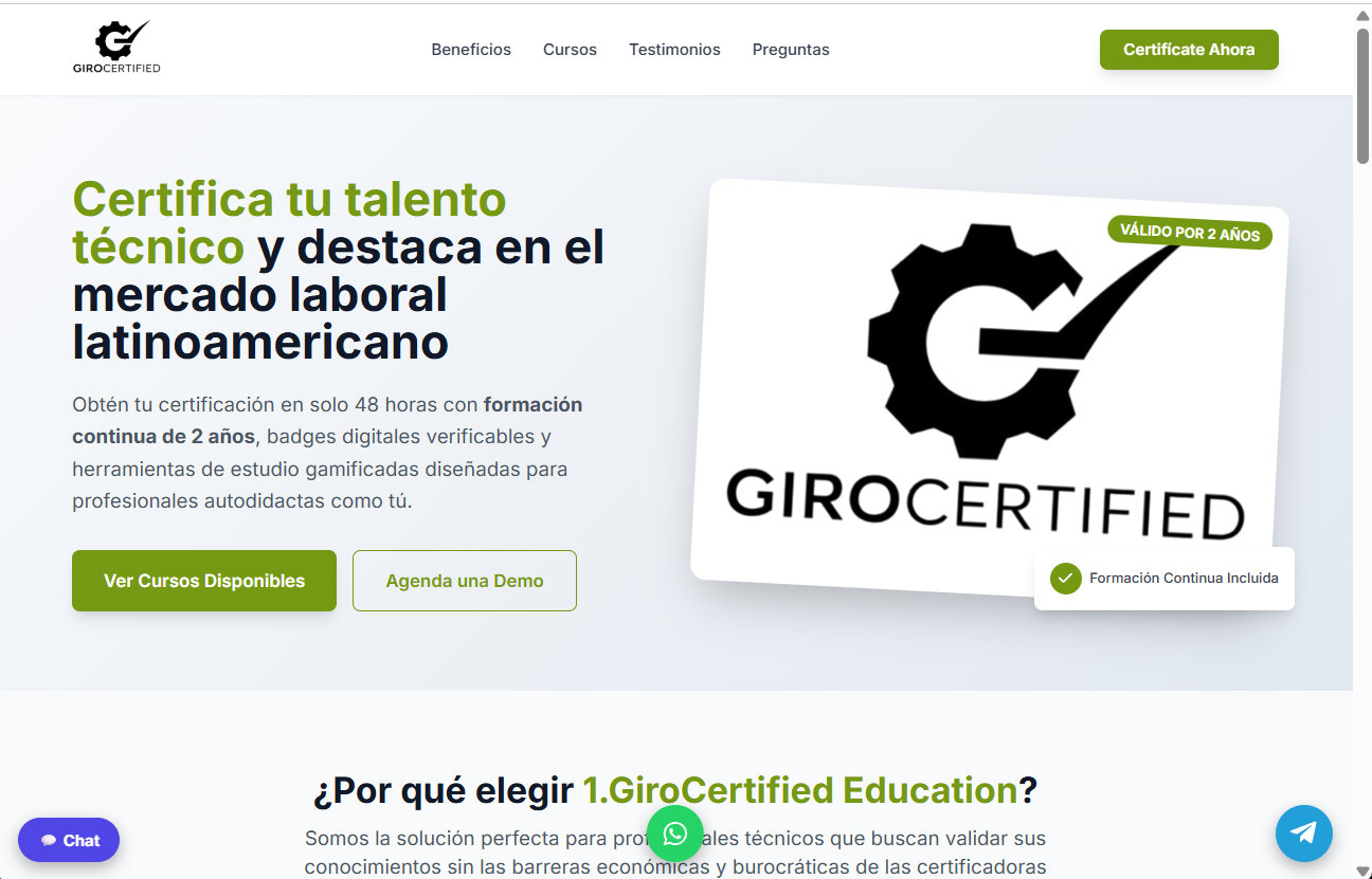 Un llamado a la acción claro es esencial. — girocertified