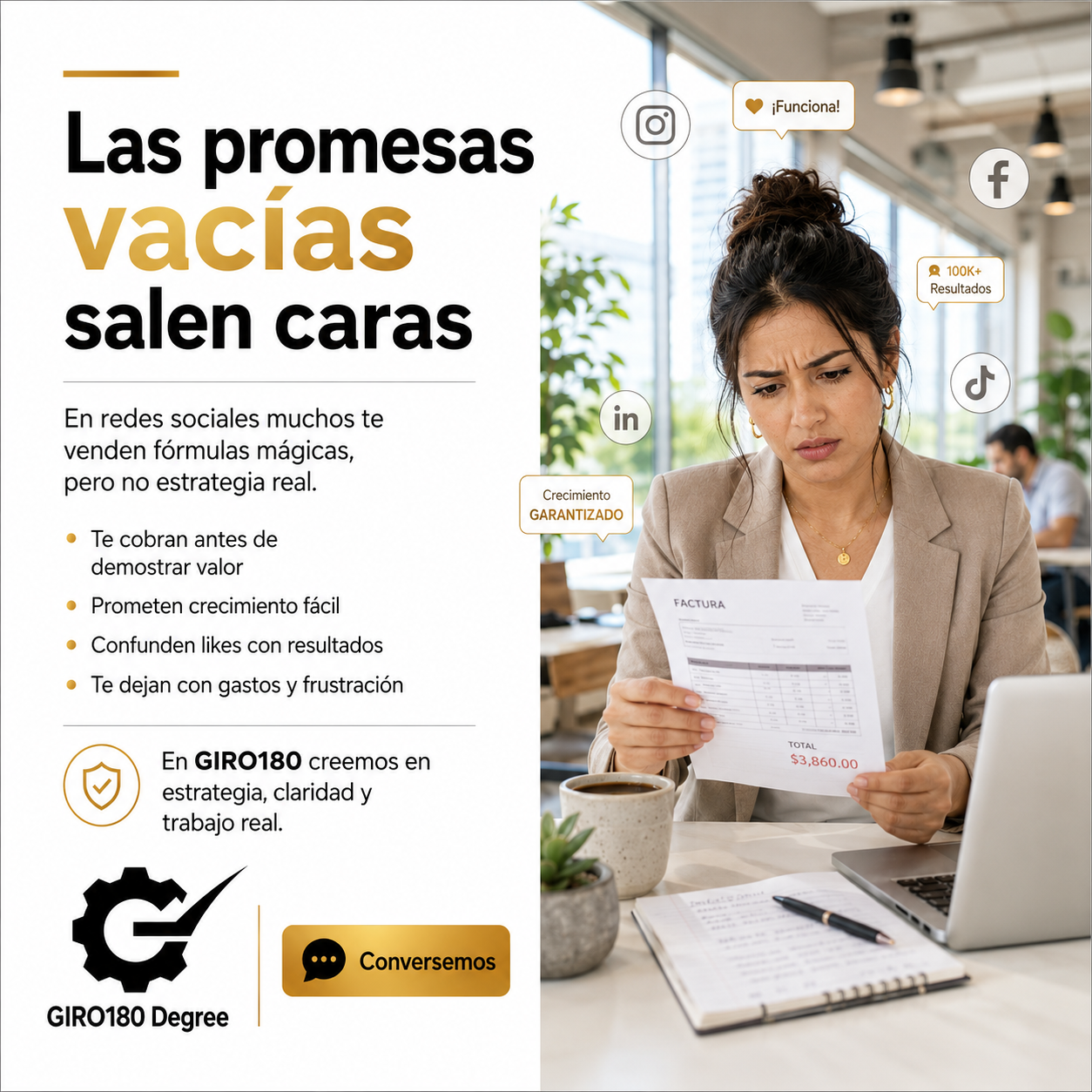 La cantidad de dinero perdido por 'vende humo' es alarmante. — girocertified